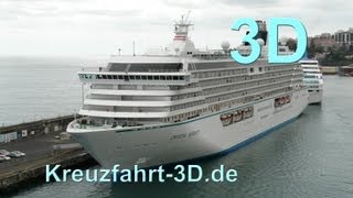 3DVideo AIDAsol trifft Crystal Serenity und TUI  Thomson Majesty bei Madeira am 08042013 [upl. by Sisco]