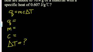 Calculations involving heat and specific heat [upl. by Annez]