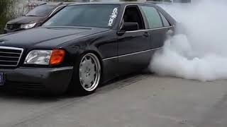 Mercedes Benz W140 S600 SClass Burnout [upl. by Kristien]