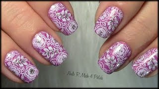 Romantisches Blümchen Nageldesign  Romantic Flower Nailart [upl. by Aseeral]