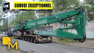 LIEBHERR BAGGER SCHWERTRANSPORT  954 LONGFRONT SEELAND [upl. by Esadnac]