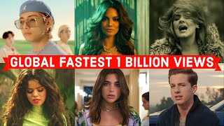 Global Fastest Songs to Reach 1 Billion Views on Youtube of All Time fastest mv to reach 1 billion [upl. by Meuse411]