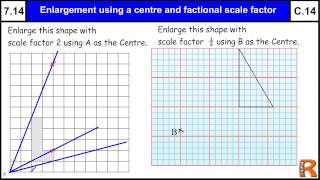 714 Enlargement with fraction scale factor Basic Maths Core Skills GCSE Grade C Level 7 help [upl. by Lednic]