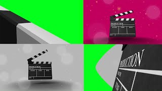 Clapperboard Transition  Film Clapper Transition Green Screen  Graphics amp Animation [upl. by Wernher]