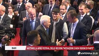 20 OTTOBRE 2024  BARI MATTARELLA APRE FESTIVAL DELLE REGIONI quotMEDIAZIONI E NON VISIONI DI PARTEquot [upl. by Janaye]