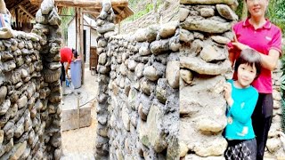 Full 24 days complete making a bathroom  made of natural stone  in a deserted place [upl. by Ines]