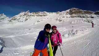 Family Skiing Matterhorn Cervinia [upl. by Sikes]