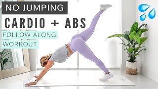 CARDIO  ABS WORKOUT  No jumping No noise Low Impact [upl. by Laurentia411]