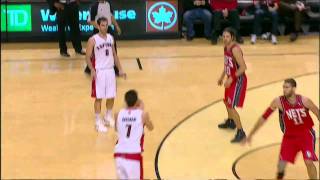 Bargnani Dunks on Brook Lopez  vs Nets 171210 HD [upl. by Vince]