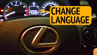 How to change language of Lexus instrumentation display [upl. by Auqinet188]