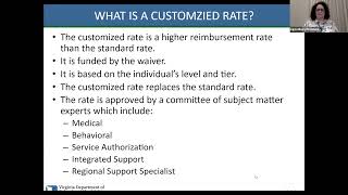 DD Waiver amp Customized Rates [upl. by Aisayt18]