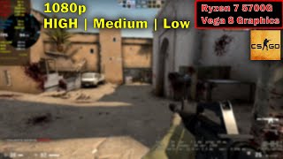 CSGO   Ryzen 7 5700G 16gb  Vega 8 Graphics  1080p No GPU Test [upl. by Abocaj]