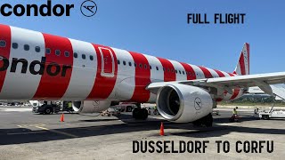 Flight Report  Condor A321  Düsseldorf  Corfu  Economy [upl. by Barncard]