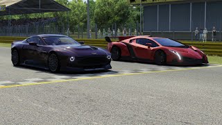 Aston Martin Victor vs Lamborghini Veneno at Monza Full Course [upl. by Tod505]