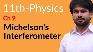 First Year Physics Ch 9  Explain Michelsons Interferometer  FSc Physics Book 1 [upl. by Atiekan]