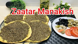 Zaatar Manakish Recipe  Best Lebanese Manakish  Middle Eastern Breakfast Zaatar  Spice Mix [upl. by Ennael417]