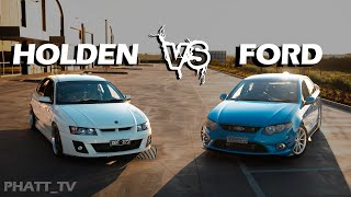 FORD “BARRA” XR6 TURBO VS HOLDEN “V8” VZ CLUBSPORT  4K CINEMATIC VID [upl. by Ailina]