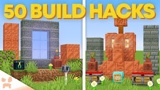 50 Minecraft 121 Build Hacks [upl. by Narih]