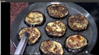 चटपटे तवा फ्राई बैंगन  Easy Fried Eggplant Recipe  Begun Bhaja Recipe  Pan Fry Eggplant Recipe [upl. by Kylander]