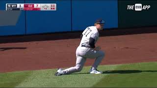 Clint Frazier INSANE Diving Catch  New York Yankees vs Cleveland Indians [upl. by Patricio]