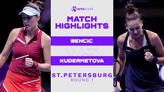 Belinda Bencic vs Veronika Kudermetova  2022 St Petersburg Round 1  WTA Match Highlights [upl. by Welsh]