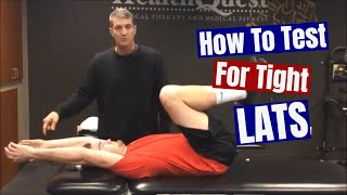 Latissimus Dorsi Muscle Length Test Tight Lats [upl. by Yekim401]