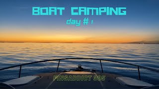 Boat Camping in a HydraSports 3300 VX  Day 1 [upl. by Farrica298]