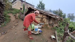 Most Relaxing Nepali Mountain Village Life of Nepal  Hari Rokaya Village Poor But Happy People Life [upl. by Llemaj]