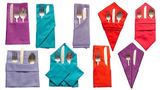 9 Silverware Pocket Ideas From A Napkin [upl. by Malone]