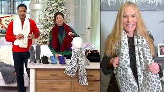 Sprigs Faux Fur PullThrough Scarf with Zipper Pocket on QVC [upl. by Jd]