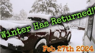 Winter Has Returned February 2024Big Snow StormNo Power or Internet martinmidlifemisadventures [upl. by Meekahs]