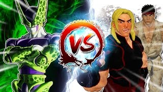 Cell Vs Ryu amp Ken CellGames  TeamFourStar [upl. by Haleelahk167]