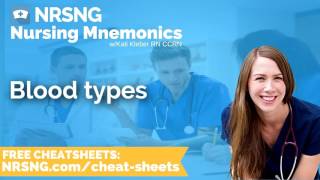 Blood types Nursing Mnemonics Nursing School Study Tips [upl. by Peck589]