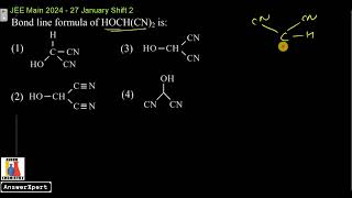 Bond line formula of HOCHCN2 is [upl. by Htiaf]