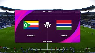 Comoros vs Gambia 04092024 Africa Cup of Nations PES 2021 [upl. by Eilujna]