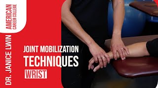 ACC PTA Instructors Demonstrate Joint Mobilization Techniques At The Wrist [upl. by Forward986]