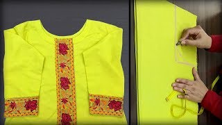 Kameez Cutting And Stitching Very Easy Step By Step  In Urdu [upl. by Secrest418]