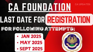 CA Foundation Jan 2025 May 2025 Sept 2025 in Tamil  Exam dates amp syllabus  CA updates [upl. by Danika]