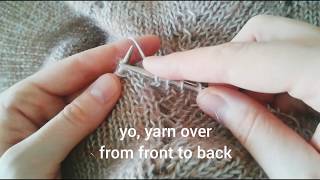 How to knit Yarn Over [upl. by Flemings]