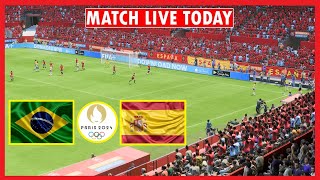 Brasil x Espanha Ao Vivo Com Imagens  Semifinal Jogos Olímpicos Futebol Feminino 2024  FIFA 24 [upl. by Nollid]