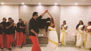 Amazing Couple Dance amp Choreography  quotJillam Jillalaquot from HoneyBee 2 Onam Celebrations [upl. by Sisenej199]