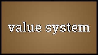 Value system Meaning [upl. by Llenol]