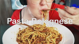 ASMR quotPasta Bolognesequot Köttfärssås amp Spagetti  MUKBANG [upl. by Ailesor]