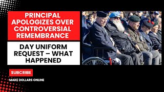 Principal Apologizes Over Controversial Remembrance Day Uniform Request – What Happened [upl. by Alverson733]