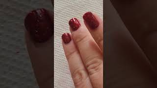 quotDo my Dominant hand nails with mequot Sparkly red [upl. by Dombrowski]