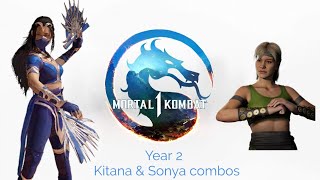 Mortal Kombat 1 Kitana  Sonya Combos [upl. by Willett]