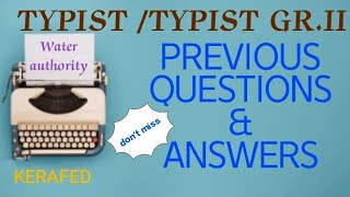 TYPIST PREVIOUS QUESTIONS amp ANSWERS  KERAFED  ODEPC ldtypist masteringedutech typist psc pyq [upl. by Gerc]