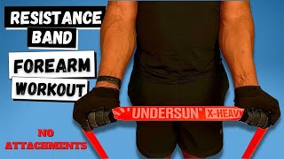 Resistance Band Forearm Workout  No attachment [upl. by Raclima200]