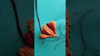 Flower embroidery designseasy flower hand embroidery tutorial flowerembroidery stitchingtutorial [upl. by Erastes]