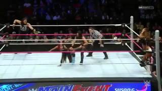 The Bella Twins vs Naomi amp Tamina WWE Main Event 16 October 2015 [upl. by Haneehs]